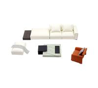 Bwuikim 1/20 Scale Miniature Sofa for Dollhouses Living Room Photography Props and Model Displays Miniature Living Room Furniture