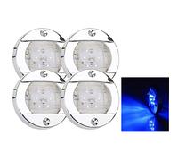 Bwuikim 12V Round Marine Boats LED Light Interior Deck Transom Mount Lamp Courtesy Stern Navigation for Kayak Yacht Truck Side Lights Flush Mount Motorcycle Brake Assembly Switch Bulb Rear