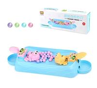 Bwuikim 1Set Colorful Bead Board Game Competition Hungry for Frog Eating Beans Toy Set Tabletop Interactive Toy