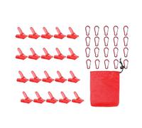 Bwuikim 20Pcs Windproof Rope Fixed Clip for Outdoor Camping Canopy Tent Awning Clamps Tarp Set Color Securing