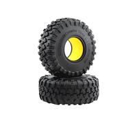 Bwuikim 2pcs Remote Control Car Accessories Replacement Rubber Wheel Tires Strong Grip Easy Install for SCX10 D90 1/10 Crawler Car Remote Control Crawlerbot