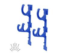 Bwuikim 2Pcs / set Pool Hanger Holder Storage Bracket for Telescopic Poles Rakes Brush Vacuum Hoses Garden Tools Space-saving Rod
