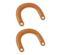 Bwuikim 2Pcs Stylish Curved PU Bag Handle Strap Replacement for Comfort and Durability for Creators and Fashion Individuals Commuters Handle