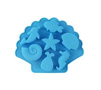 Bwuikim 3D Marine Life Silicone Baking Mold Kitchen Cake Decorating Tools Chocolate Cookie Epoxy Resin Casting Silicone Baking Molds for Oven
