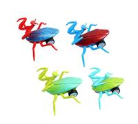 Bwuikim 4PCS Animal Sliding Vehicle Set Safe and Early Learning Color Recognition Car Toy for Toddler Indoor Outdoor Animal Pull Back Car