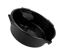 Bwuikim 6L Round Oil Drain Pan Collection Tray Collection Container with Handle and Scale Drip Catcher Drain