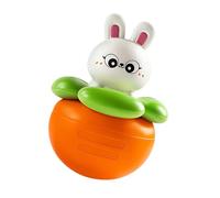 Bwuikim ABS Toddler Educational Toy Rocking Lagomorph Carrot Glass Stimulates Visual Cognitive Growth Permanent ABS Baby Learning Tool