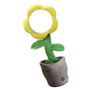 Bwuikim Anthropomorphic Flower Figure Learn to Communicate Act and Change Participatory Lemon Light Yellow Gentle Crystal Present Photo Electric Flower Toy Singing Dancing Rechargeable