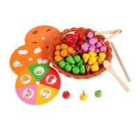 Bwuikim Children ' s Color Recognition Feeding Monkey Fruits Matching Color Portable Math Educational Toy with Bright Colors Kit Matching Shape Game for Kids