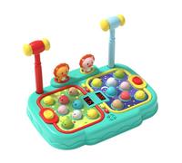 Bwuikim Classical Hit a Mole Board Game Toy for Children with LED Light Effects Double Player Fun Family Gathering Activity Kids Hit a Mole Toy