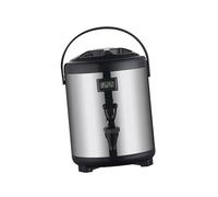 Bwuikim Commercial Triple-Wall Insulated Beverage Container 12L Capacity Leak-Proof Spout Visible Temperature Gauge Rustless Insulated Drink Distributor with Temperature Measure