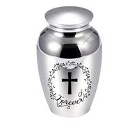 Bwuikim Contemporary Water Resistant Aluminum Alloy Pet Ashes Storage Container Waterproof Urn for Cats Dog Keepsakes Waterproof Pet Ashes Container