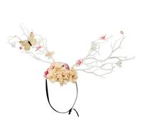 Bwuikim COSPLAY Witch Branch Devil Flower Butterfly Headwear for Carnivals Party Party Costume Devil Evil Headpiece