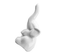 Bwuikim Delightful Ceramic Rings Holder Realistic White Elephants Stand Delicate Ceramic Organizers Holder Unique Gift Ideas