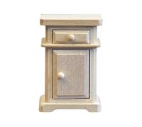 Bwuikim Dolls House Zakka Model Realistic Dollhouses Bedside Table Play Bedstand 1: 12 Model Small Size Toy Miniature Bedside Cabinet