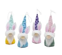 Bwuikim Easter Decoration Swedish Nisse Scandinavian Tomtes LED Lighted Spring Hanging Ornaments for Kitchen Tiered Spring Gnomes