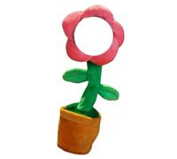 Bwuikim Elegant Crystal Fun Flower Model That Conferences Speaks and Moves in Various Tones Photo Electric Flower Fleece Present