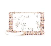 Bwuikim Elegant Embroidered Chain Crossbody Bag Stylish & Comfortable Shoulder Pearls Chain Crossbody for Any Occasion Enhances Overall Look for Various Occasions