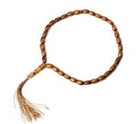 Bwuikim Elegant Woods Islamics Prayer Beads 33 Count 8mm Diameter with Charm Pendant for and Worship Daily Use Muslims Rosary