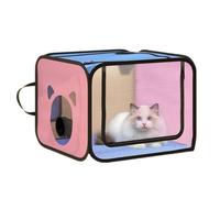 Bwuikim Extendable Canine Leopardine Dryer Housing for Small Animals Canines Cats with Double Fasteners Permanent Fabric and Screen for Even Warmth Collapsing Puss Drying Box