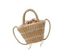 Bwuikim Friendly Straw Handbag with Soft Lining Shoulder Bag Casual Crossbody Bags Handbag for Beach Vacations and City Walks Lightweight Woven Bag