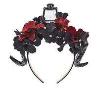 Bwuikim Halloween Horn Sheep Headband Devil Horns Day of the Dead Antelope Goth Headpiece Halloween