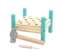 Bwuikim Hammer Toy Pounding for Bench Wooden Classic for Kids Pegs Natural Beech Wood Develops Fine Motor Sk Toys for Princess Boys and Girls Baby Hit Toys Life Skills Training Early