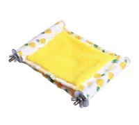 Bwuikim Hamster Hammock for, Chinchilla, Gerbil 3 Colors 2-Layer Platform Breathable Climbing Cute Pattern Hamster Bed for Cage