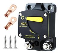 Bwuikim High Current Circuits Breaker Manual Reset for Automotive Marine Motorhomes Trolling Boat Yacht & Electronic Application Waterproof