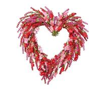 Bwuikim High Realisms Artificial Tulips Wreath for Valentines ' s Day Decors with Quick Hanging Feature Suitable for Door and Wall Resistant Materials Valentines Decors