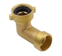Bwuikim Hose Adapter Garden Elbow Connector 90 Degree Brass Joint Elbow Suitable for Motor Pipe Joint Heated Water for High Pressure Heavy Duty Sprayer Nozzle Retractable Wall Mount Long