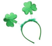 Bwuikim Irish Leprechaun Headband Blingbling Feathered Glittering Green Headwear Party Props Leprechaun Present Holiday Costume
