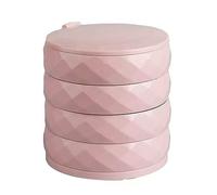 Bwuikim Jewelry Storage Box Home Display Round Rotating Jewelry Rack Multilayer Necklace Organizer Box Circular Earring Holder Large Capacity Jewellery Storage Home Display