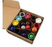 Bwuikim Kids Sorting Toy Portable Educational for Fine Motor & Sensory Interactive for Play Supplies for Color Sorting Rainbow Beads Matching Set