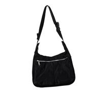 Bwuikim Korean Inspired Nylon Crossbody Bag with Pleated Detailing and Adjustable Shoulder Strap for Casual or Travel Use Trendy Ruffle Shoulder Bag for Women