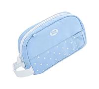 Bwuikim Korean Type Pen Holder Dot Pattern Fabric Pencil Pouches Desk Organizers Multifunctional Cosmetic Bag Korean Dot Pencil Bag