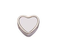 Bwuikim Metal Heart Beads Heat Transfer Unique Jewelry Making Part Suiable for Bracelets Great for Parties and Celebrations Heart Shape Beads