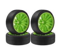 Bwuikim Mud Terrain Tires Beadlock Wheel for 1/10 Remote Control Crawlers Car Set of 4 Heavy Duty Rubber HPI/YOKOMO