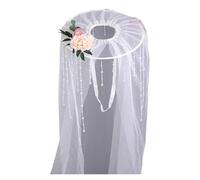 Bwuikim Mystical Veils Hat Breathable Chiffons Adjustable Headbands Artisanal for Role Play Role Play Headwear