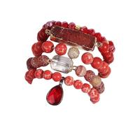 Bwuikim Natural Stone Adjustable Beads Bracelets Enhancing Peace and Discipline for Sophisticated Outfit Beads
