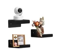 Bwuikim Pack of 3 Wall Mount Shelves for Security Cameras Remote Controls Modern Organization Living Room Bathroom Storage Solution Multifunctional Home Organizers Rack