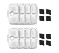 Bwuikim Replacement Filter for Pet Drinking Fountain Water Dispenser Activated Carbon Replaced Dogs Accessories and Cotton Pet Round