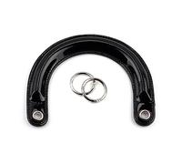 Bwuikim Replacement Handbag Handles Lady Purse Handcraft Bags Handle UShape Handle for BeachBag Woven Bag with Link Buckle Ushape