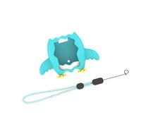 Bwuikim Silicone Protective Cover for Electronic Pet Full Body Scratchproof to Damage From Drops and Scratches Penguins Theme Protector for Virtual Pet