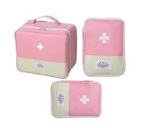 Bwuikim Space Saving Health Accessories Holder Group Including Three Different Sized Bags Designs with Strong Oxford Fabric Medication Organizers Set