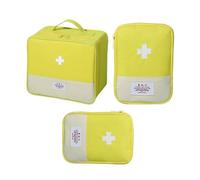 Bwuikim Space Saving Health Accessories Holder Group Including Three Different Sized Bags Designs with Strong Oxford Fabric Medication Organizers Set