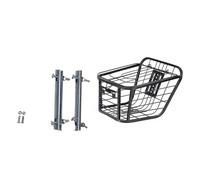 Bwuikim Spacious Metal Rear Carrier for Mountain Bikes, Easy Install Basket for Commutes and Shopping Electric Bike Basket