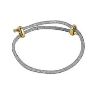 Bwuikim Steel Cable Loop Nonslip Closure Mechanism Modern Unisex Design Adjustable Wristband for Workout and Travel Flexible Steel Mesh for Men Women