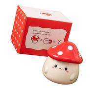 Bwuikim Unique Mushroom Design Ceramic Cup with Cover Drinkware for Home Use Ceramic Mug Lid