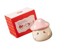 Bwuikim Unique Mushroom Design Ceramic Cup with Cover Drinkware for Home Use Ceramic Mug Lid